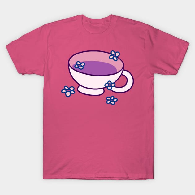 Purple Flower Tea T-Shirt by saradaboru